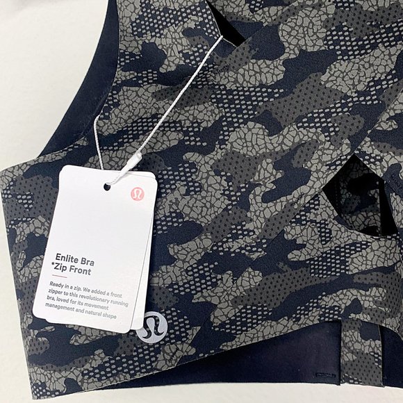 Lululemon Enlite Bra Zip Front High Support Camo - Picture 8 of 11